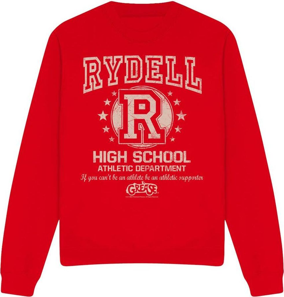 Grease - "Rydell High" Sweatshirt für Herren/Damen Uni TV13055 (XL) (Rot)
