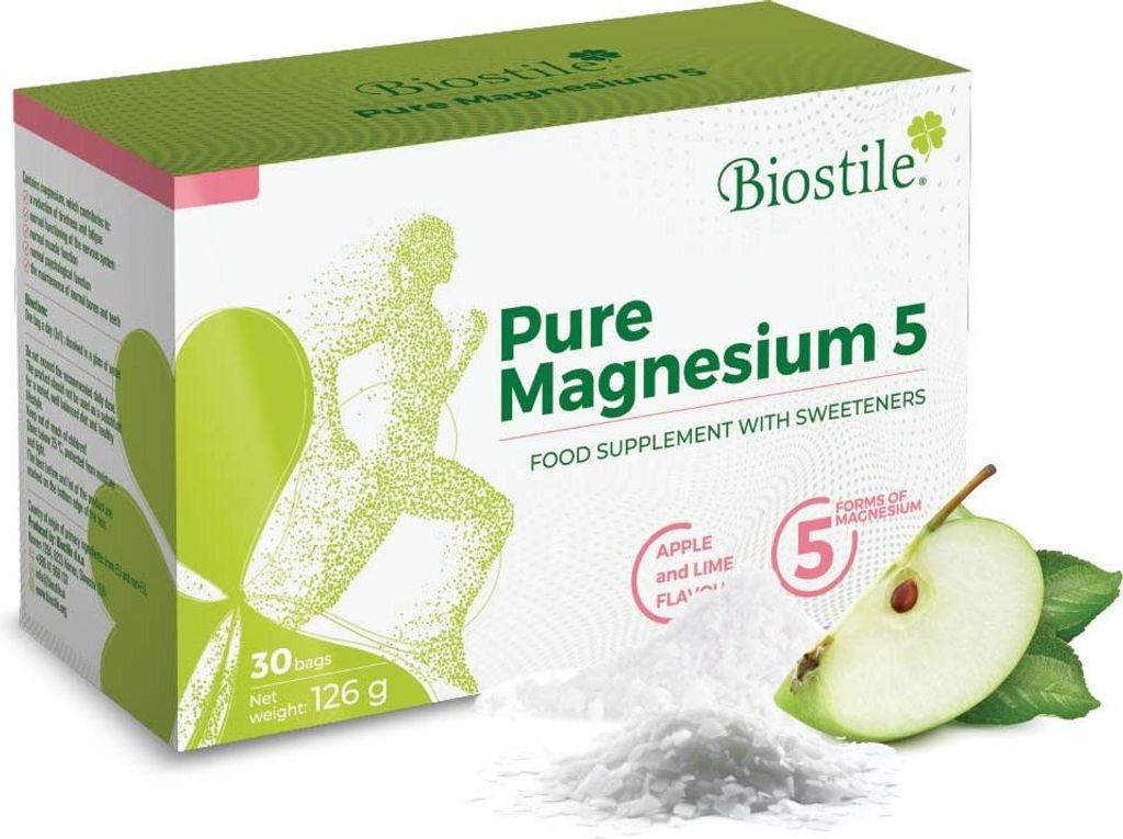 Biostile Pure Magnesium 5 – 30 Beutel für Energie, Produktbild 