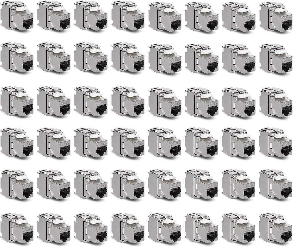 kwmobile 48x Keystone Modul CAT 6A - RJ45 10 Gbit/s Produktbild 