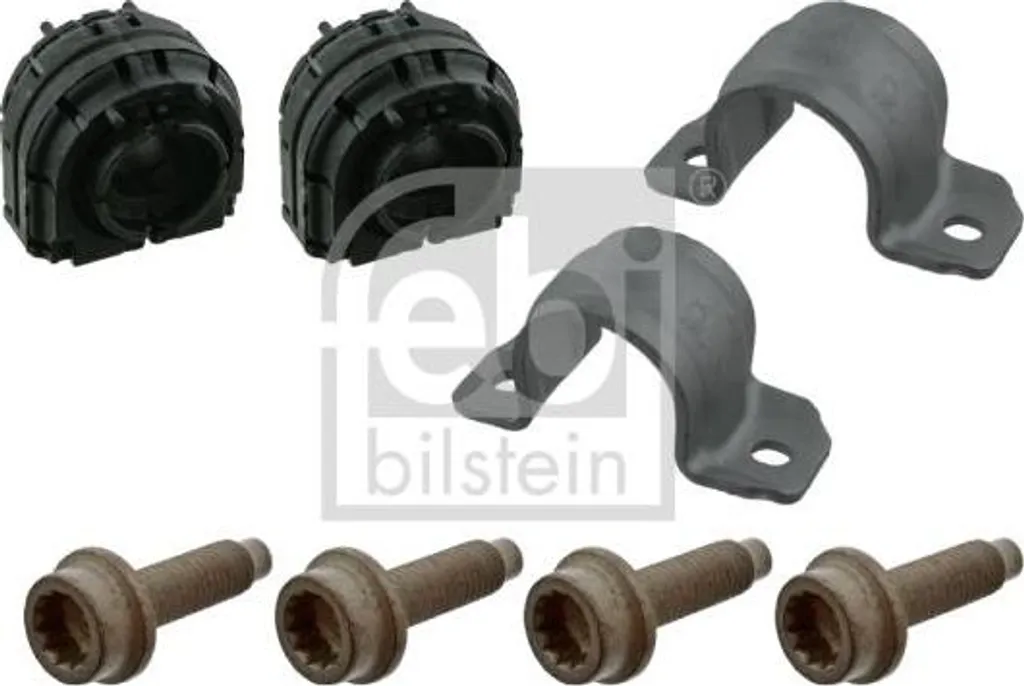 FEBI BILSTEIN 39650 Kit di riparazione, cuscinetto stabilizzatore OE 1K0511327AQ compatibile con A3 8P, A8 4H, TT, Alhambra, Altea, Altea XL, Toledo, Octavia, Superb, Yeti, EOS, Golf V, Golf VI, Jetta, Passat 3C, Sharan, Tiguan