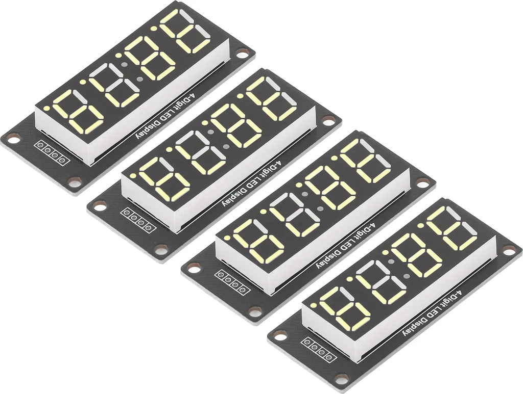 Modulo Orologio LED 7 Segmenti Giallo TM1637 4 Pezzi - Offerta