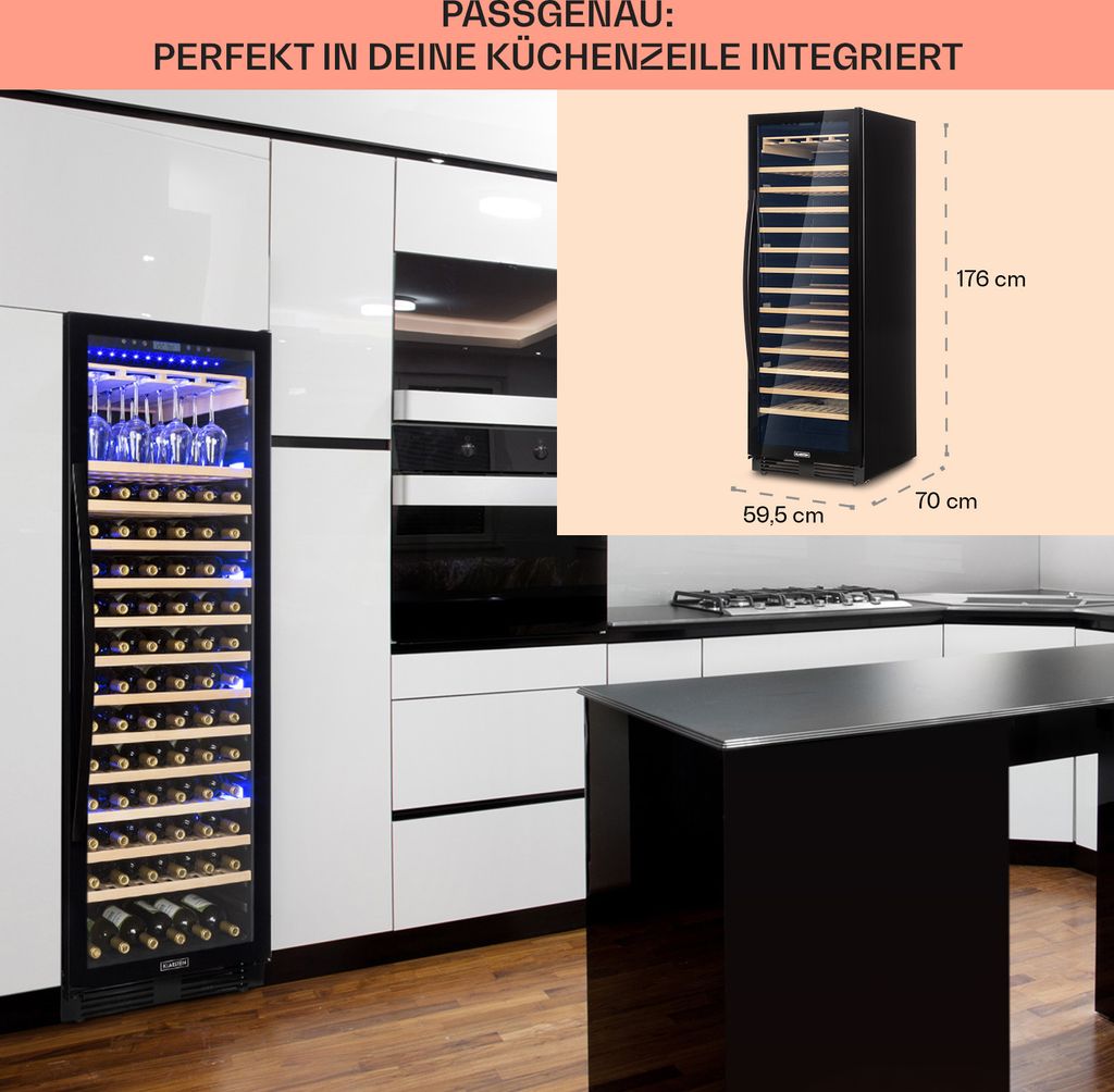 Klarstein Weinkühlschrank, 1 Zonen Getränkekühlschrank, Produktbild 6