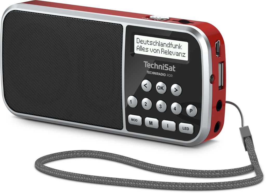 Technisat TechniRadio RDR rosso, con adattatore incluso Immagine del prodotto 