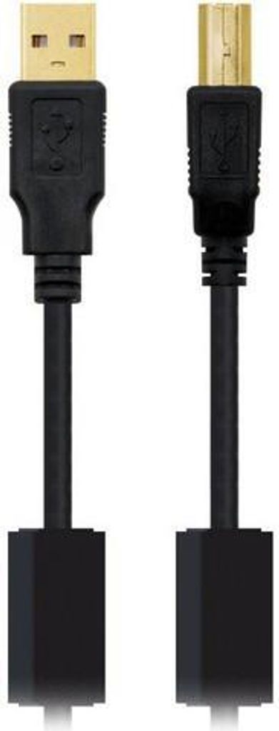 USB 2.0 A zu USB-B-Kabel NANOCABLE 10.01.120 Schwarz Produktbild 