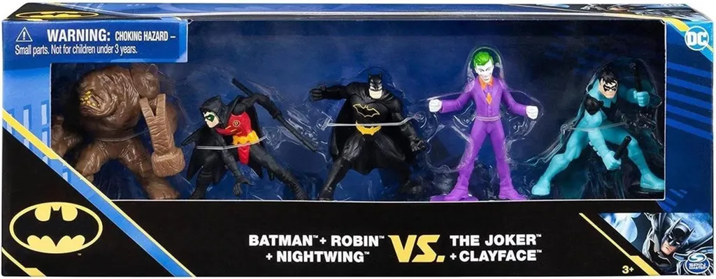 Figurines Batman Articulées Pack de 5 Héros et Vilains Gotham City 10cm