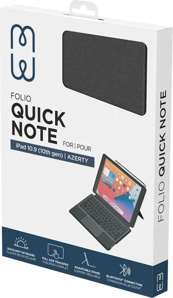 Housse iPad 10.9 avec Clavier QWERTY Espagnol MW Quick Note Noir - 6