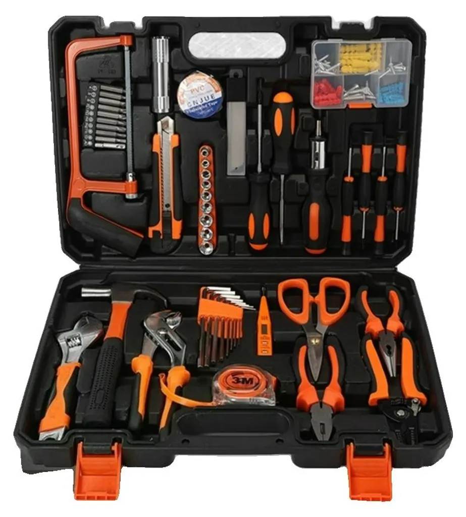 Coffret outillage de 102 pièces noir ergonomique spécial maison et DIY