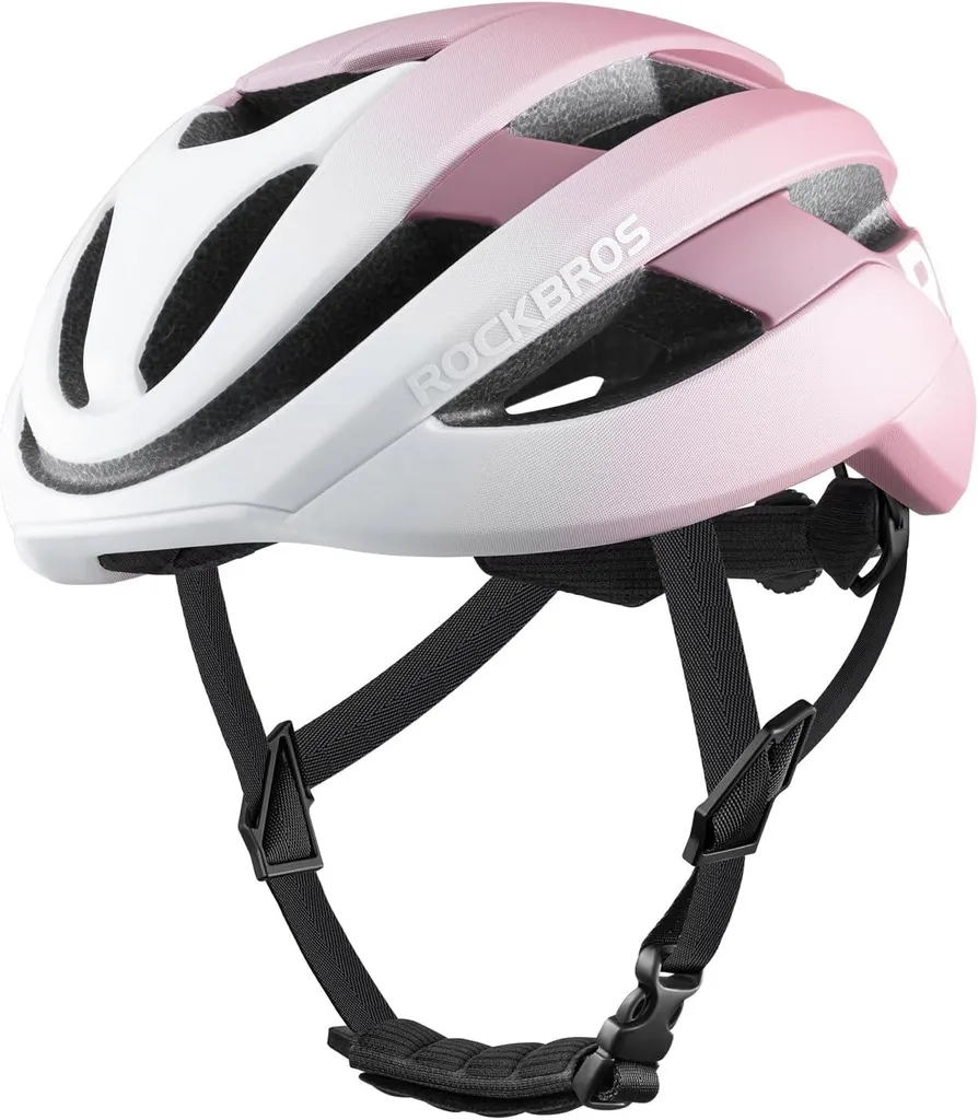 ROCKBROS Casque Vélo VTT Léger Dégradé Rose Ajustable de 58 à 62cm