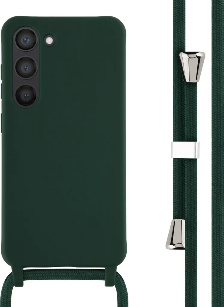 PekaTech Custodia Con Collana Per OPPO Find X2 Lite, Cover Trasparente Morbida TPU Antiurto Con Cordino Regolabile, Verde, Protezione Antigiallimento - 2