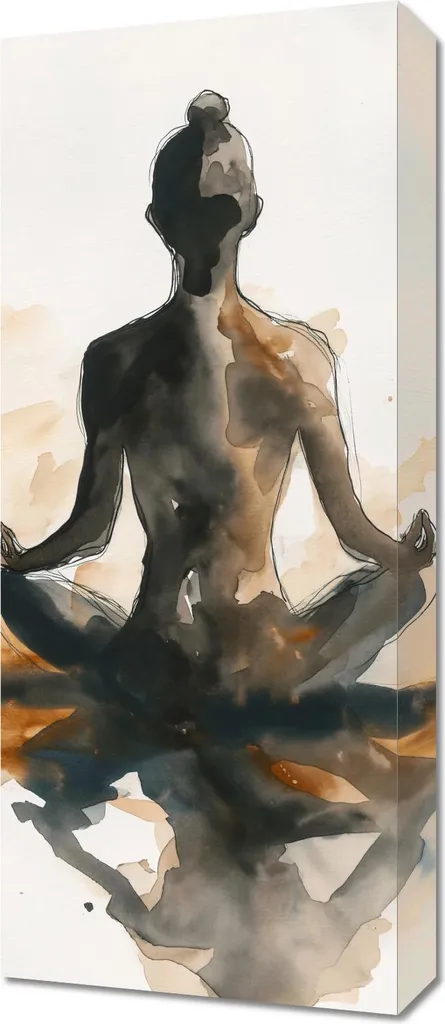 Tableau Déco Seelenruhe 30x70 : Idéal pour Bureau et Coin Méditation