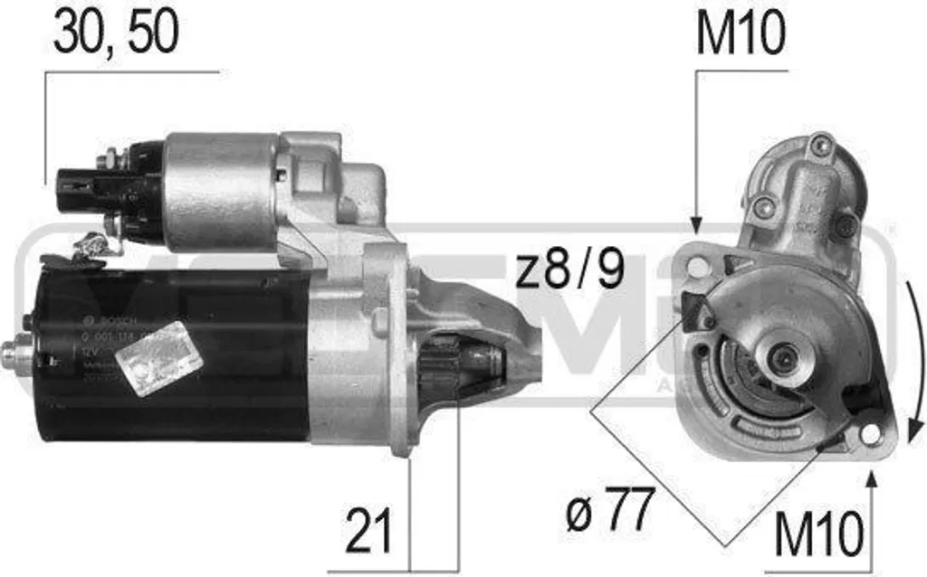 Démarreur ERA 220546A pour Hyundai Tucson i30 et Kia Sportage - OE 36100