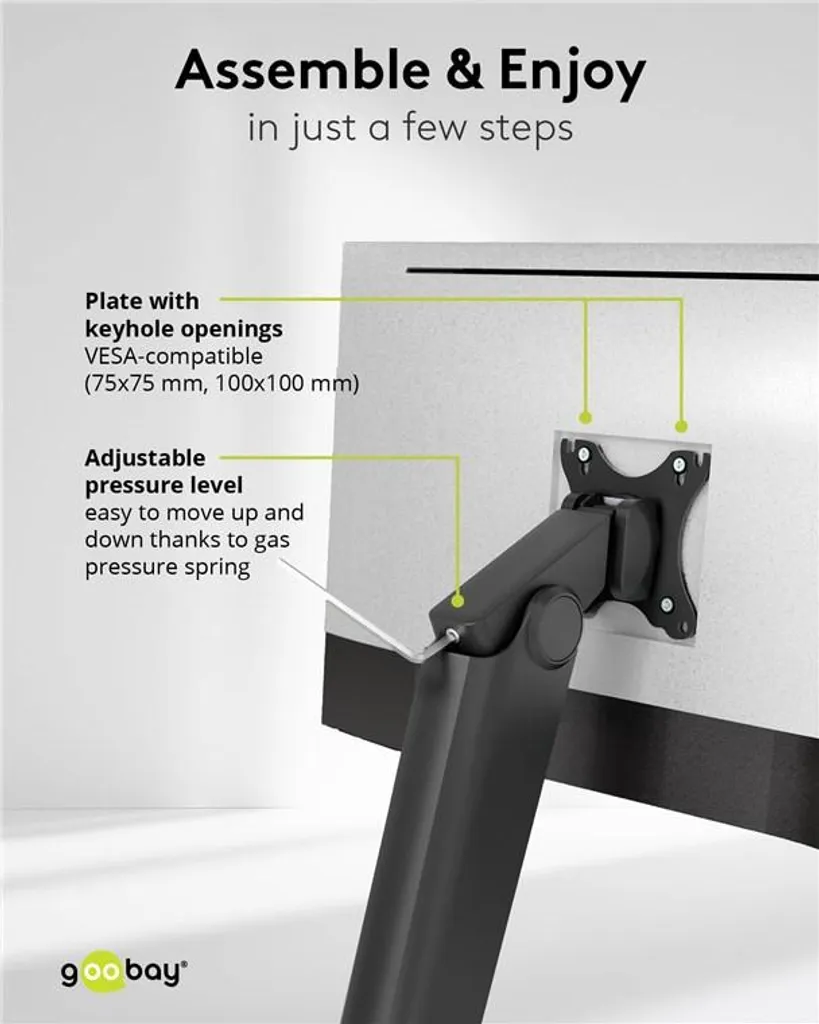 Support Écran de Table Orientable pour Moniteur 43-81 cm - Fixation VESA - 5