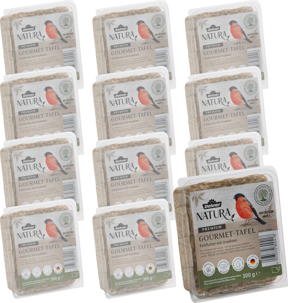 Dehner Natura Premium Wildvogelfutter-Tafeln mit Insekten, Produktbild 