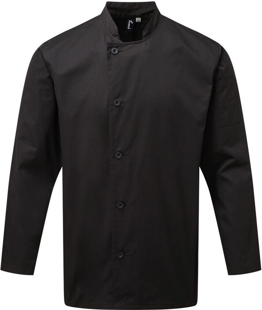 Premier - "Essential" Kochjacke für Herren/Damen Unisex Langärmlig RW7453 (S) (Schwarz)