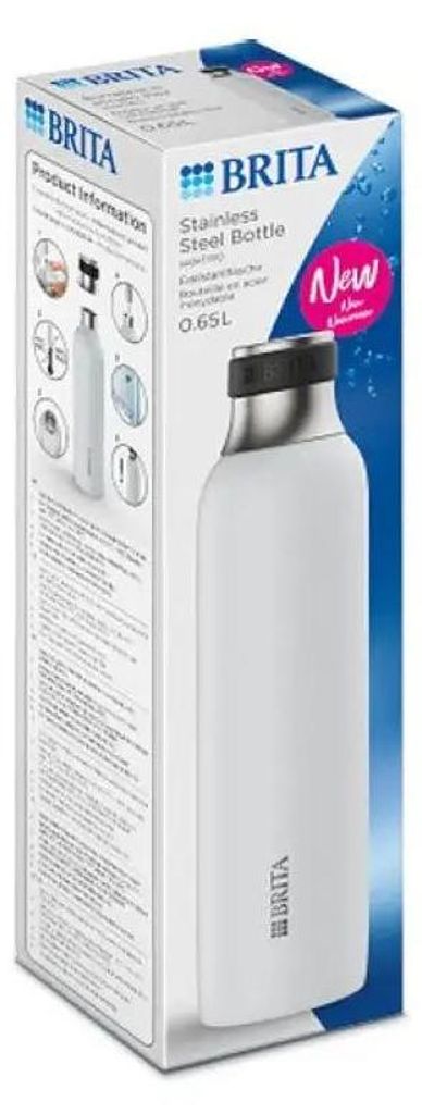 Brita sodaTRIO Edelstahlflasche weiß klein Zdjęcie produktu 