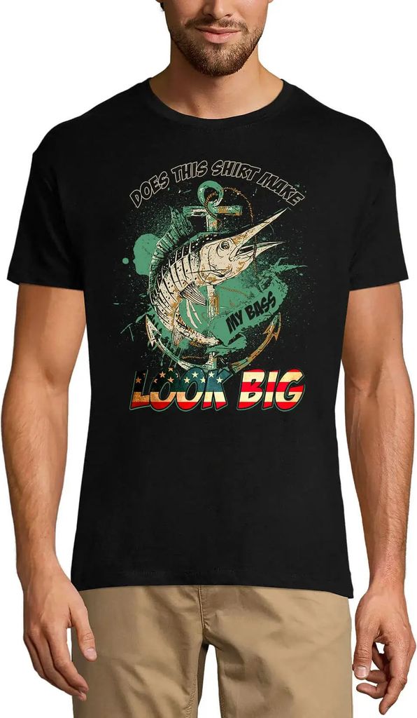 Herren Grafik T-Shirt Lässt dieses Hemd meinen Barsch groß aussehen? – Does This Shirt Make My Bass Look Big Fishing – Öko-Verantwortlich Vi...
