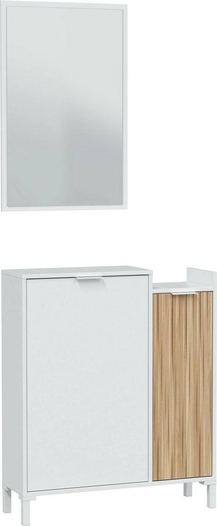 Dmora Eingangsschrank Williamsport 77x24x91 cm Weiß, Modular