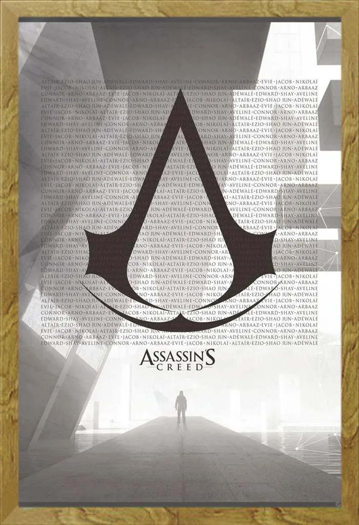 Cornice Shinsuke Rovere con Poster Assassin's Creed Crest Animus