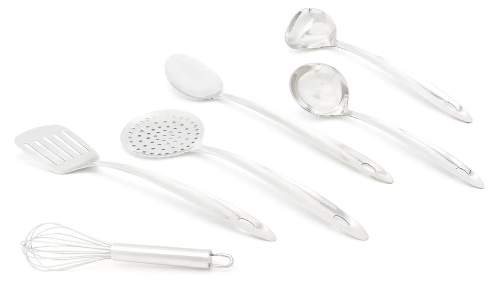 Set di utensili da cucina Merkloos, acciaio inox, 6 pezzi Immagine del prodotto 