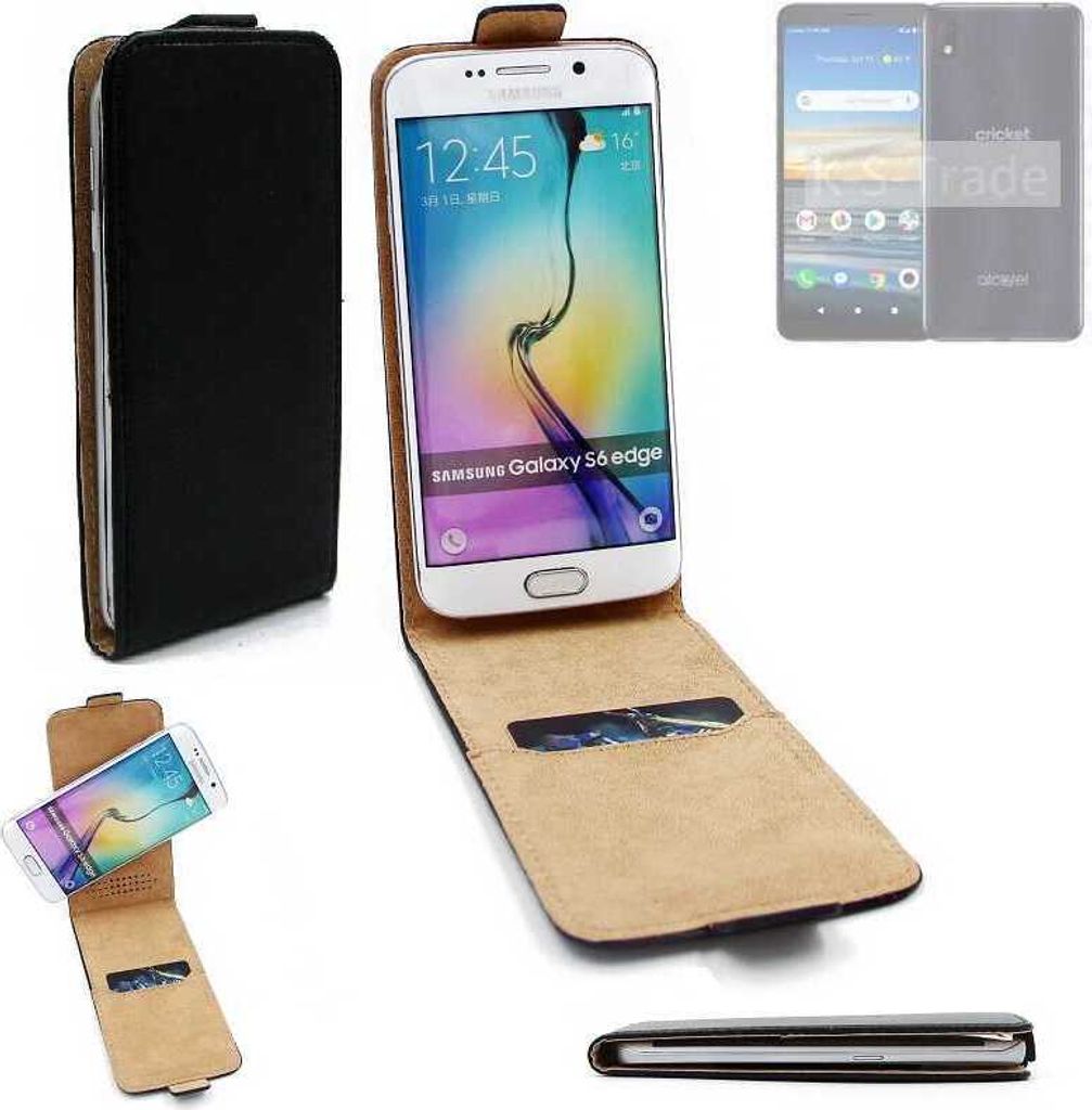 K-S-Trade Schutzhülle Handyhülle kompatibel mit Alcatel Lumos Flipstyle 360° Smartphone Tasche, schwarz, Case Flip cover