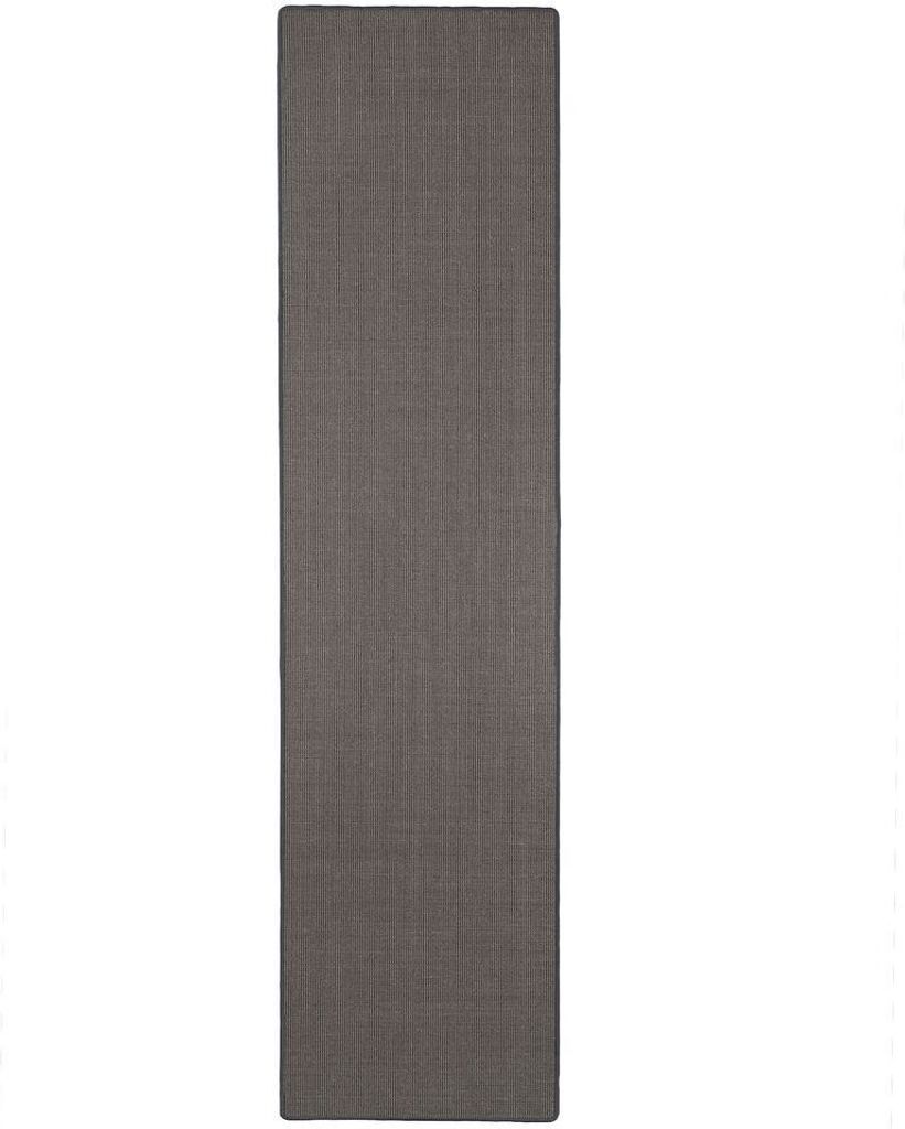 Naturfaser Teppich Sisal Läufer Einfarbig, Größe:100x400 cm, Farbe:Anthrazit