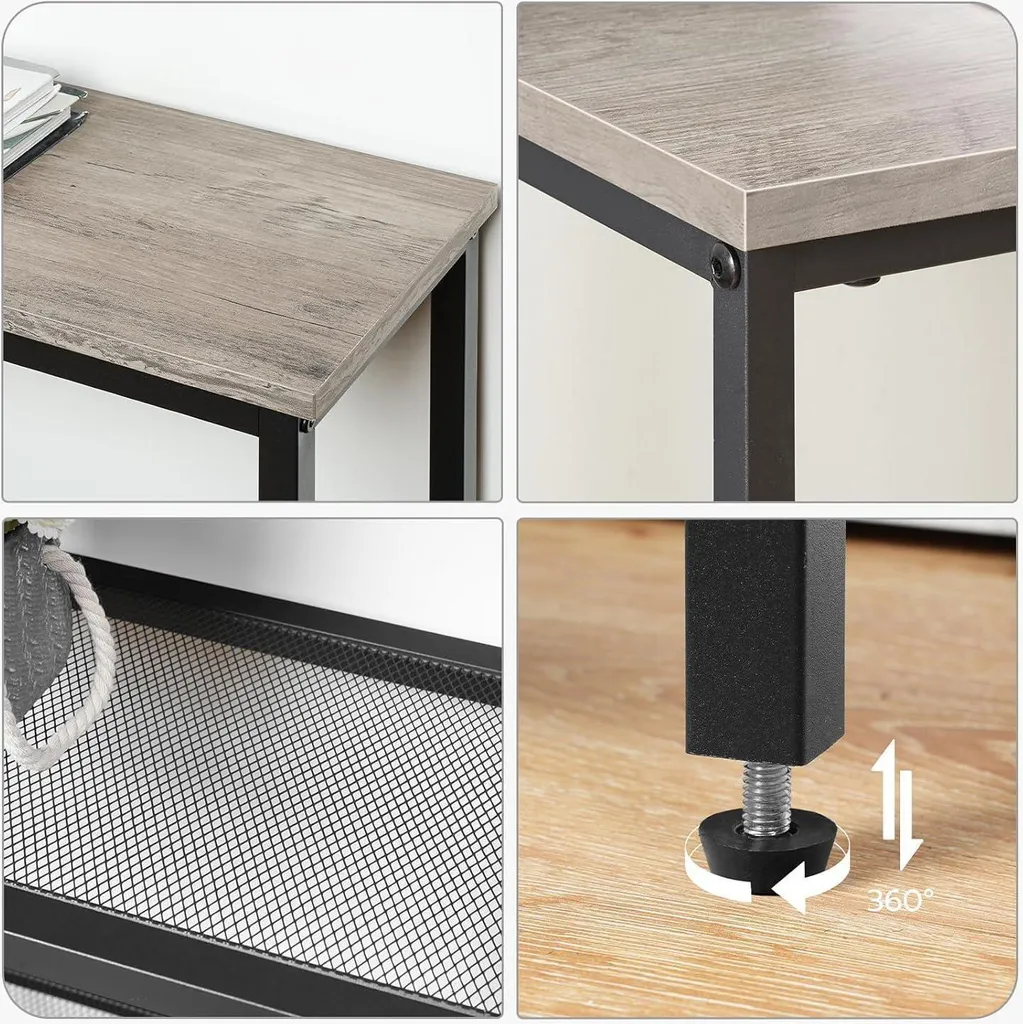 Console Étroite Métallique - Rangement Gain de Place - Design Loft Industriel
