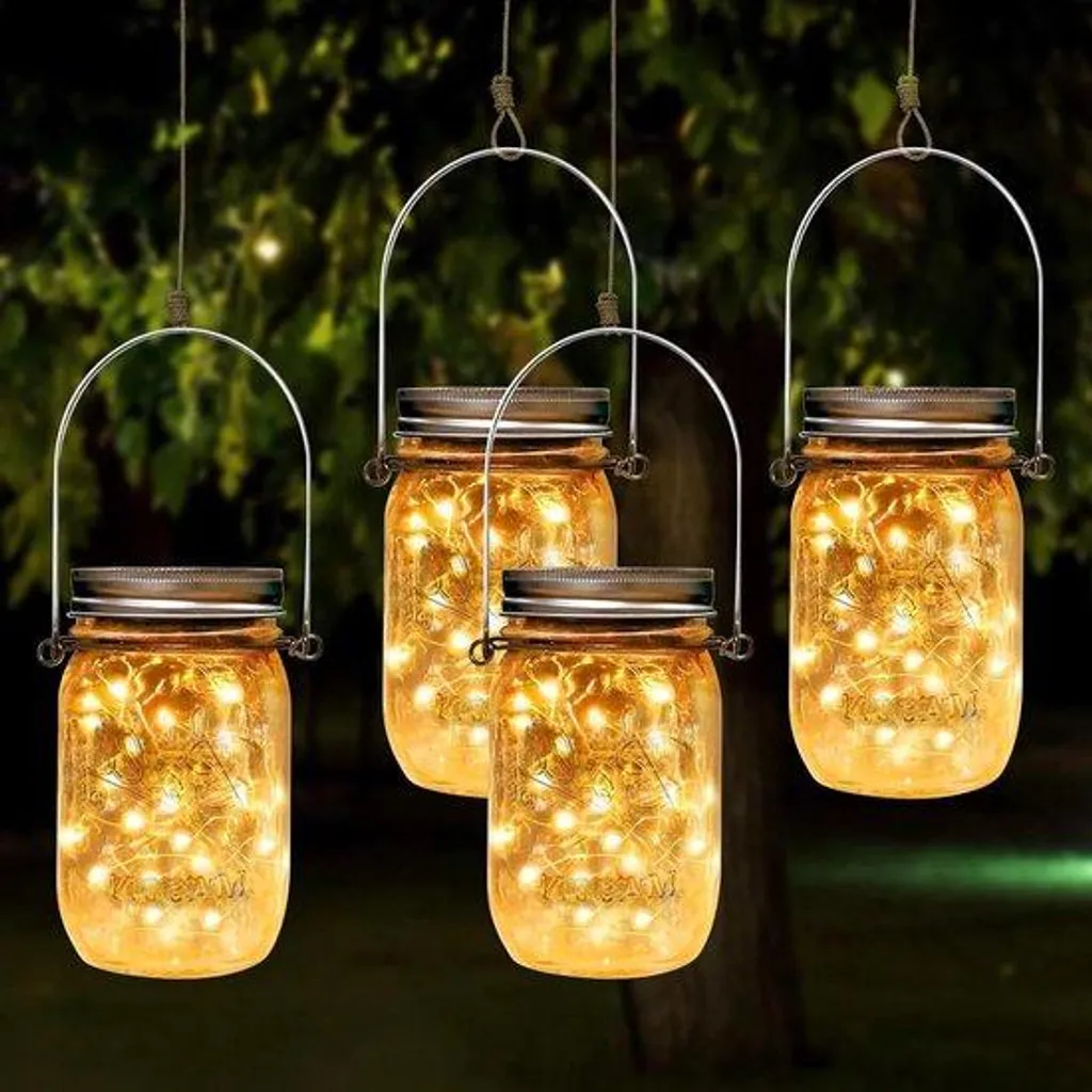 Lampes solaires jardin sans fil étanches 30 LED lot de 4 montage facile