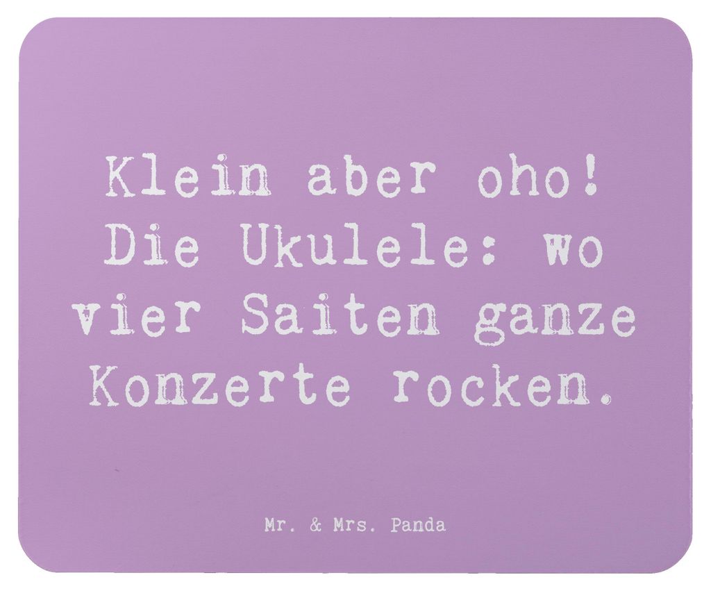 Mr. & Mrs. Panda Mousepad Spruch Ukulele Magie - Lavendeltraum - Geschenk, Musik machen, laptop, Saiteninstrument, Musiker, mauspad pc, Hawaii, Ler...
