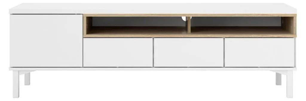 Meuble TV Scandinave pour Grand Salon L156 cm - Support Télé APRIL