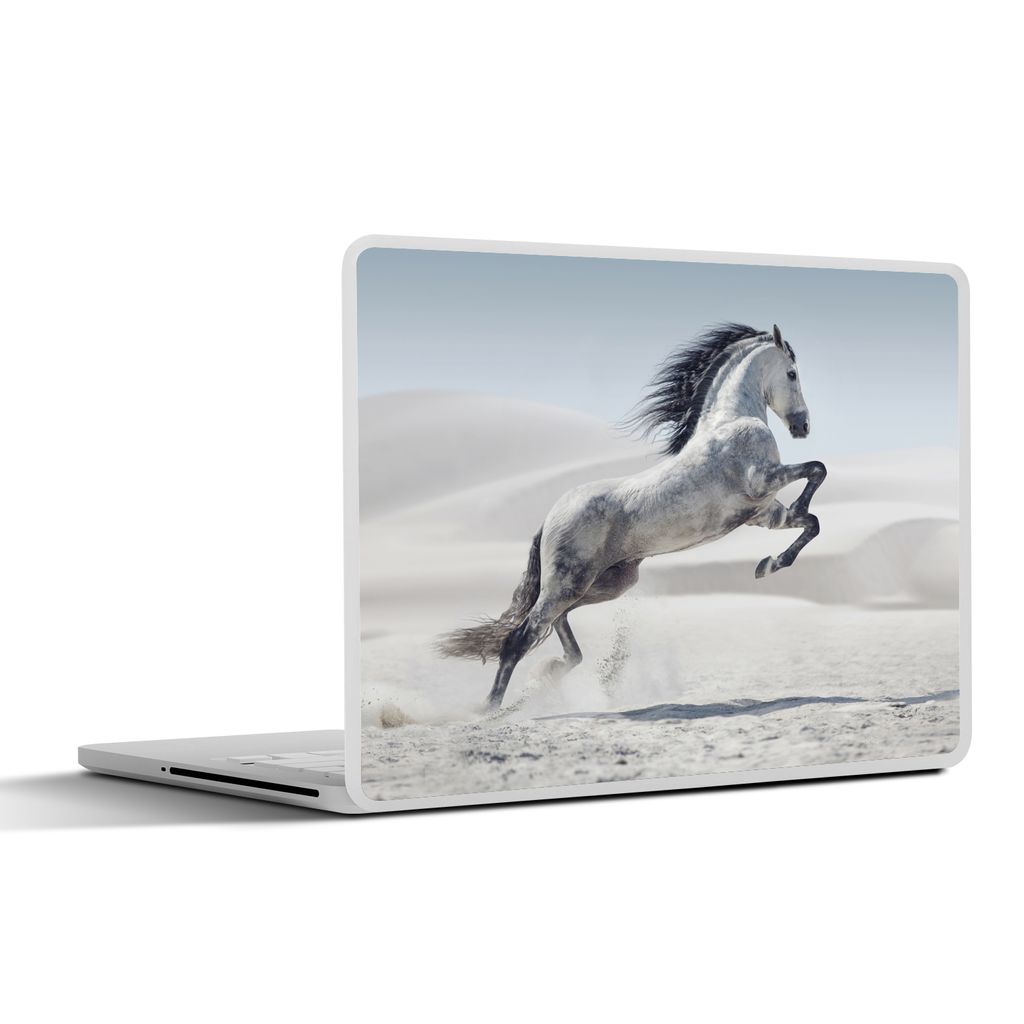 MuchoWow Laptop Aufkleber Sticker Cover Pferd - Tiere - Sand - Natur 36.5x27.5 cm - Laptop-Sticker