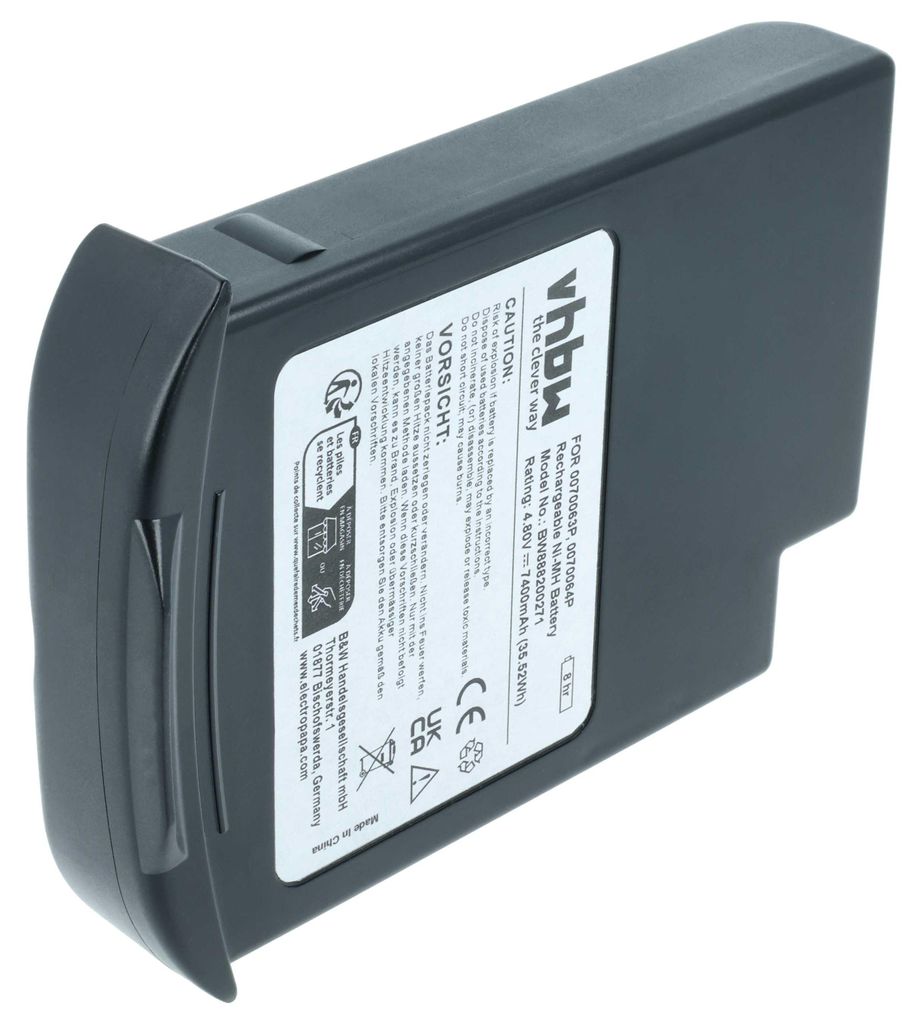 vhbw Akku Ersatz für 3M 0070064P, 0070063P, 0851200P für Gebläseeinheit für Respirator (7400 mAh, 4,8 V, NiMH)