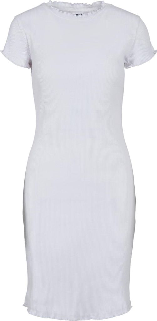 Urban Classics Ladies - RIB Sommer Mini Kleid weiß - XS