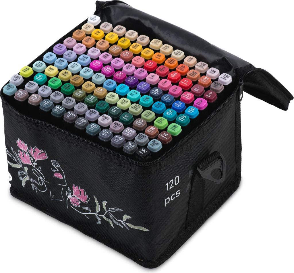 Alkoholmarker mit Beutel 120 Stück Nukido NK-913