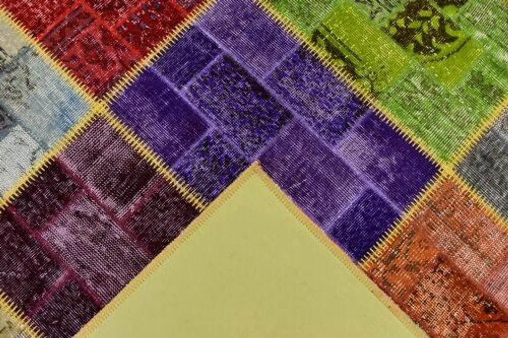 Tapis Patchwork Multicolore 160x240 cm - Grand Tapis de Salon Bohème - 5