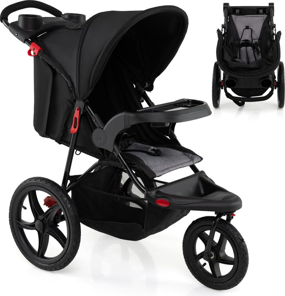 COSTWAY Dreirad Kinderwagen, Reisebuggy mit Produktbild 