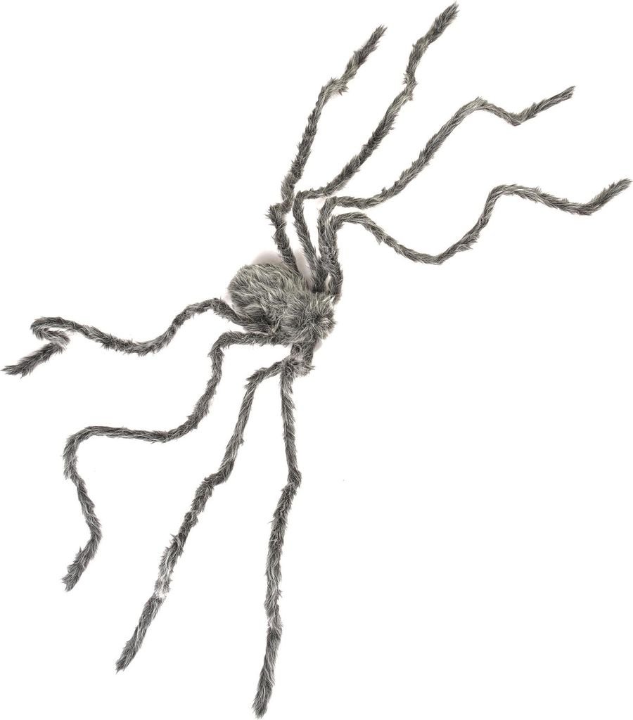 Halloween Dekoration Haarige Spinne mit langen Beinen grau 160cm - Einheitsgröße