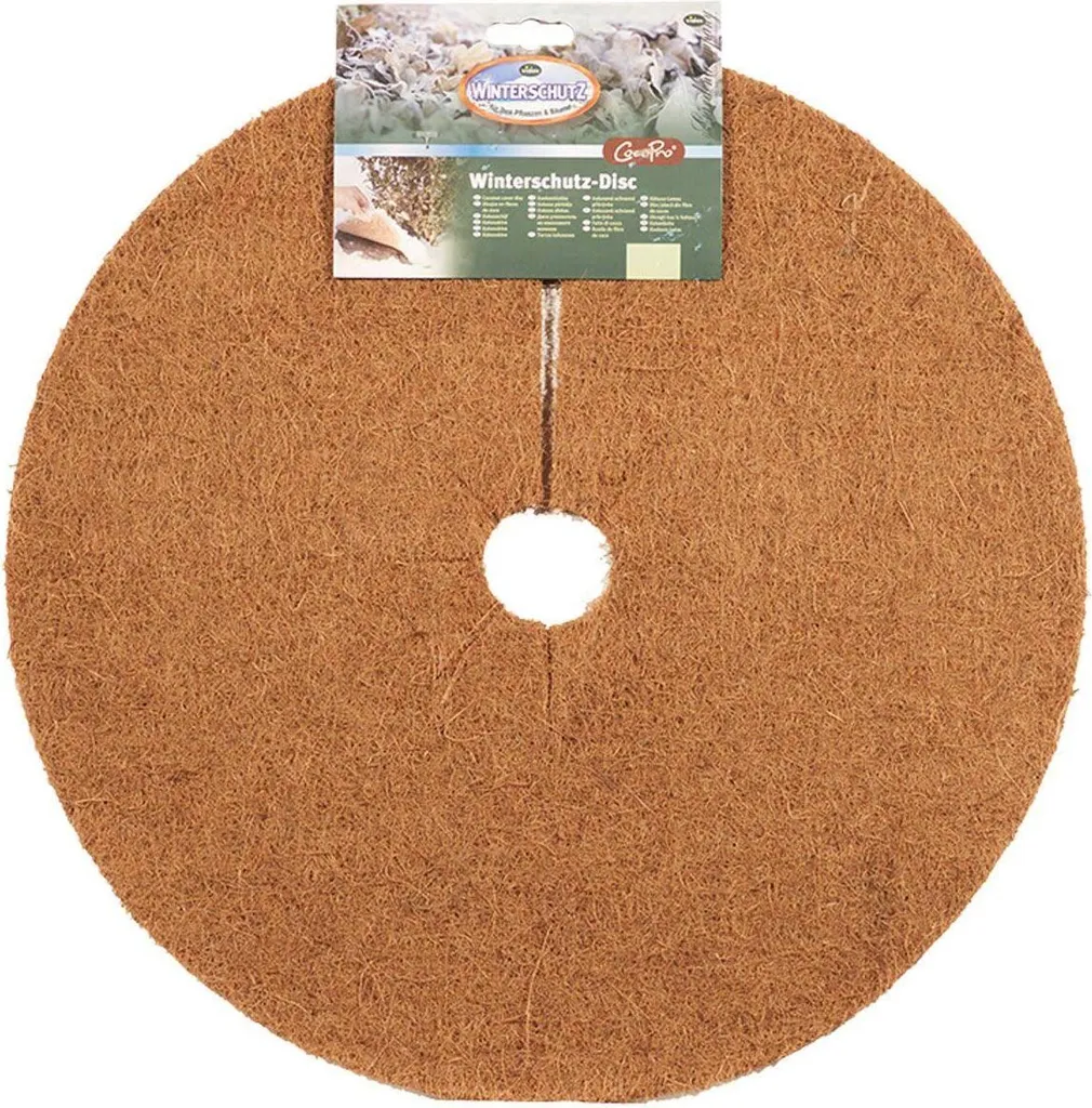 Disque de paillage en coco pour protection hivernale des plantes 37cm