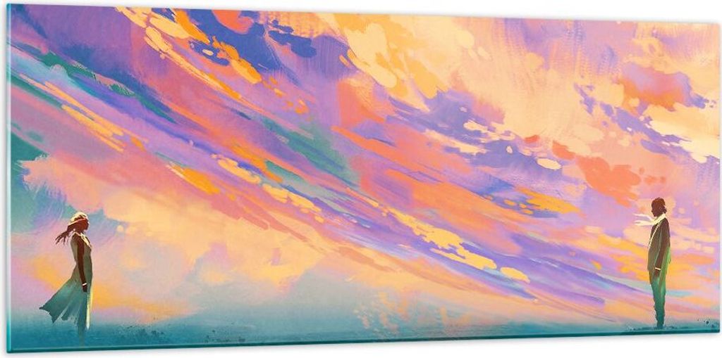 Bilder auf glas - Menschen Wiese Natur - 120x50cm - Produktbild 
