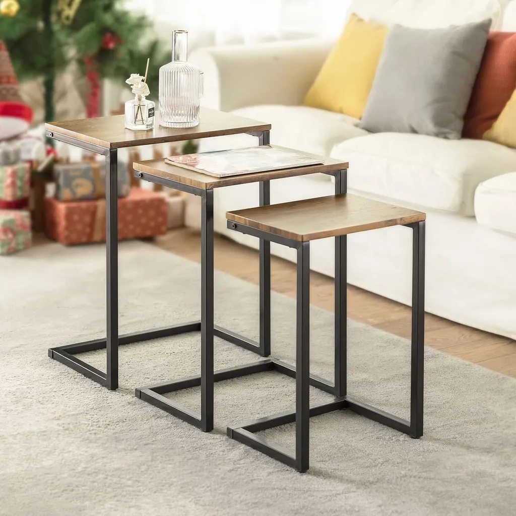 Table Basse Gigogne Industrielle : Solution Gain de Place pour votre Salon