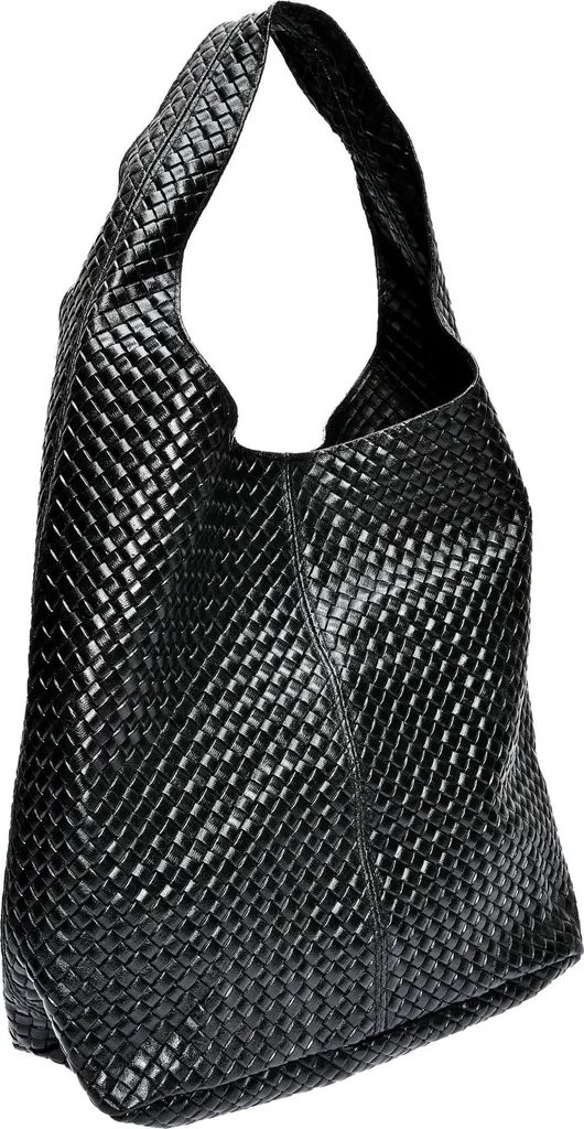 Luisa Vannini Shopper Bag AW25 LV 8151 NERO - Sac Main Cuir Noir Chic