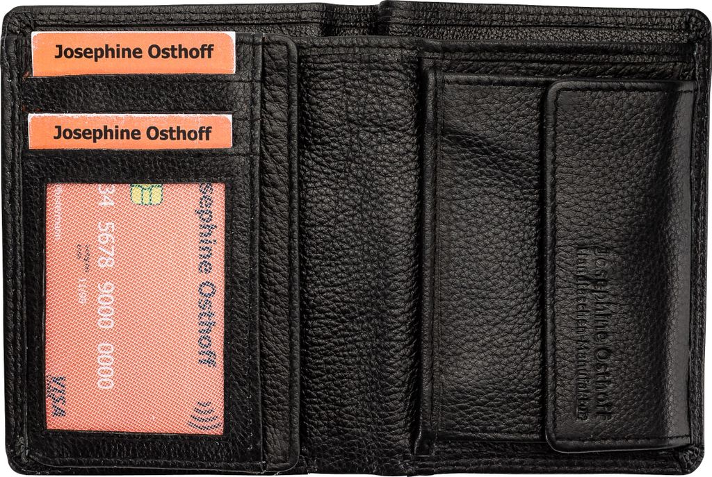 Josephine Osthoff Geldbörse Herren Leder Gross mit RFID Portemonnaie Kreditkartenetui KleinGeldbörse Damen slim Münzbörse Geldbeutel mit Münzf...
