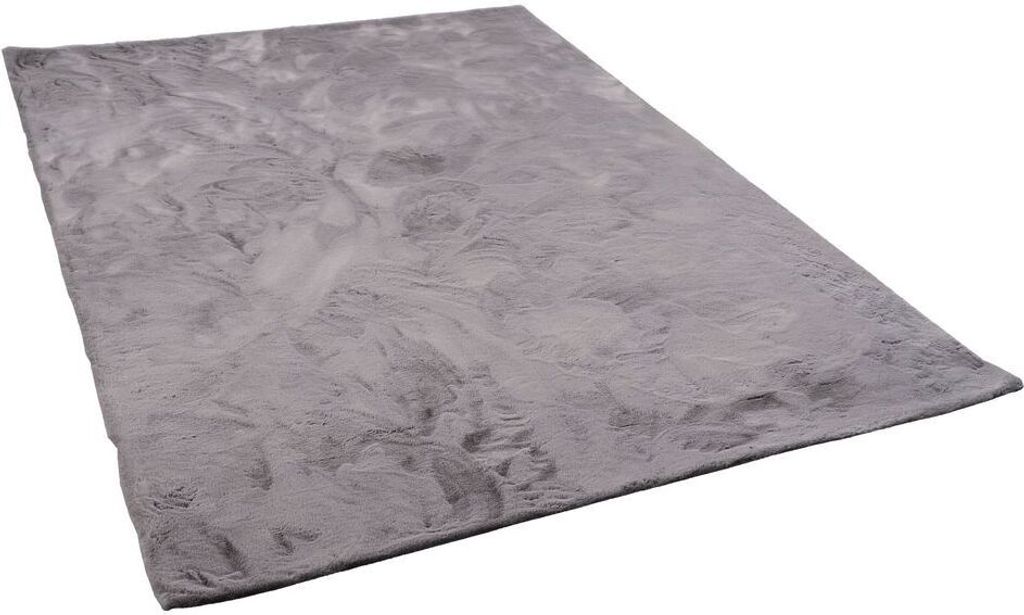 Luxus Super Soft Kunstfell Teppich Plush Einfarbig, Größe:60x90 cm, Farbe:Grau