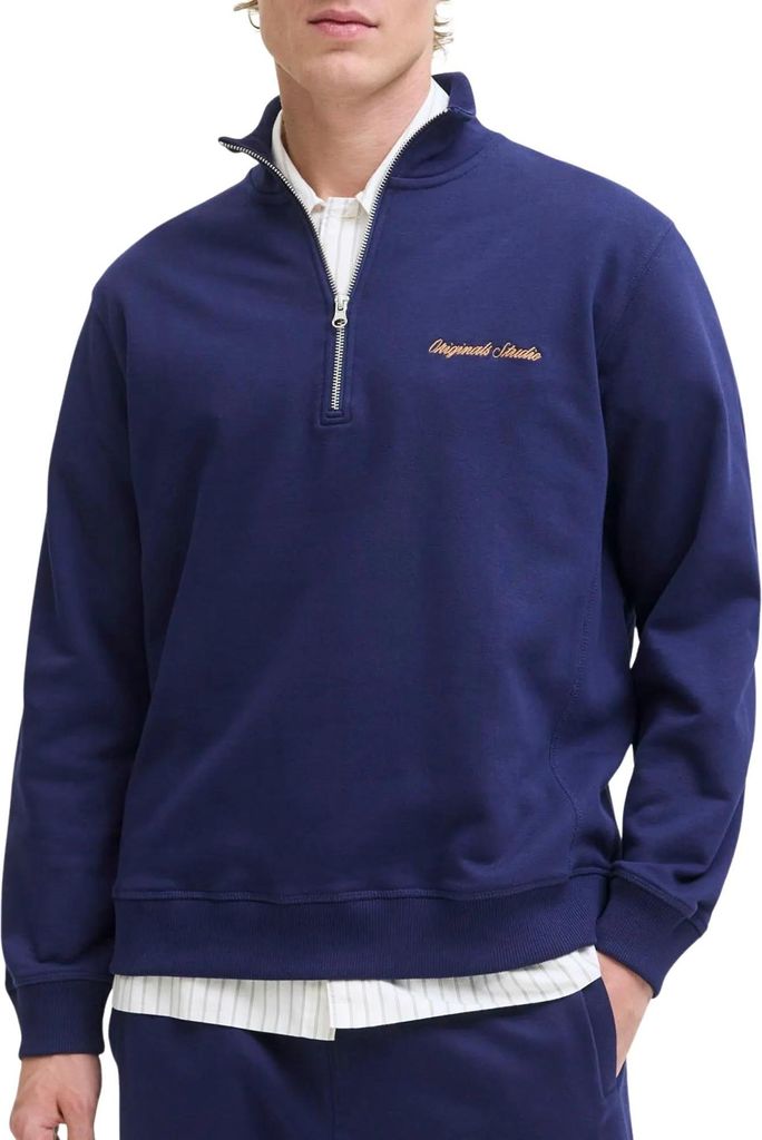 JACK&JONES ORIGINALS JORNORREBRO EMB SWEAT HIGH NECK SN Ocean Cavern L