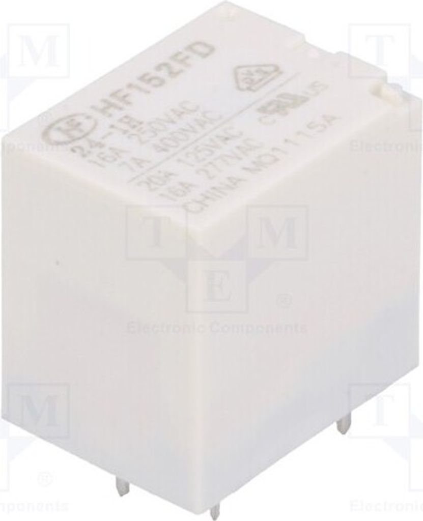 1x Relais: elektromagnetisch USpule : 24VDC 20A/125VAC HF152FD/24-1H Elektromagn