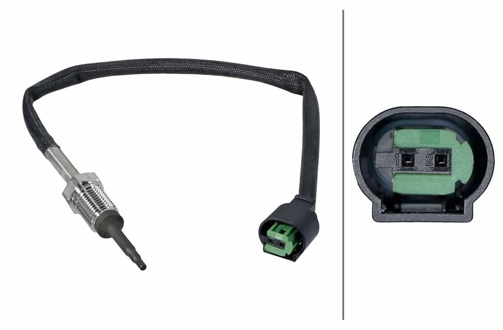 Sonde de température d'échappement 240 mm HELLA compatible BMW Série 5
