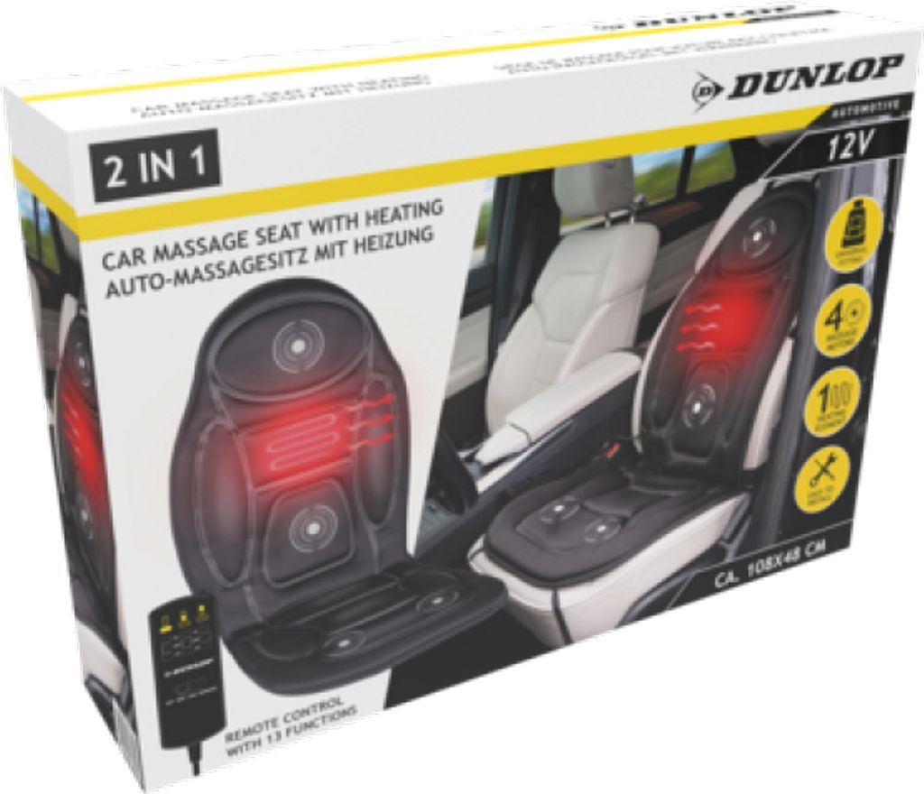 Automobilová Opěrka Hlavy S Masáží A Ohřevem Dunlop Obrázek produktu 