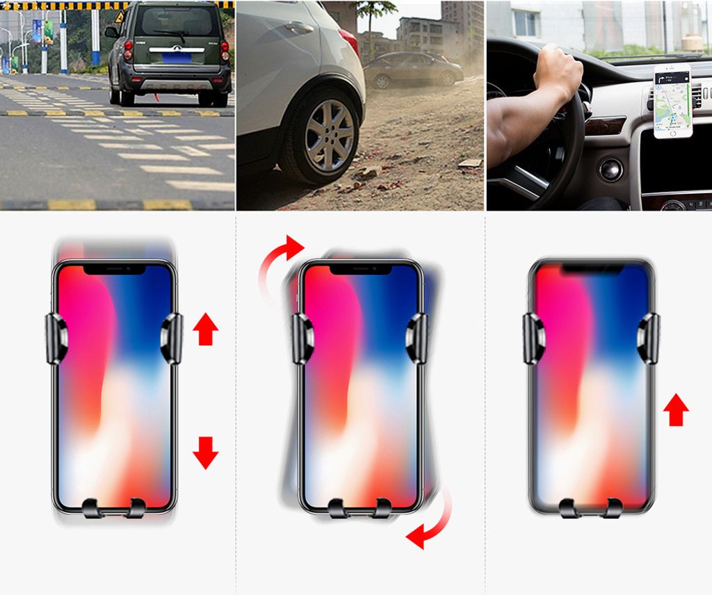 Gravitační držák telefonu Baseus Osculum (černý) Obrázek produktu 10