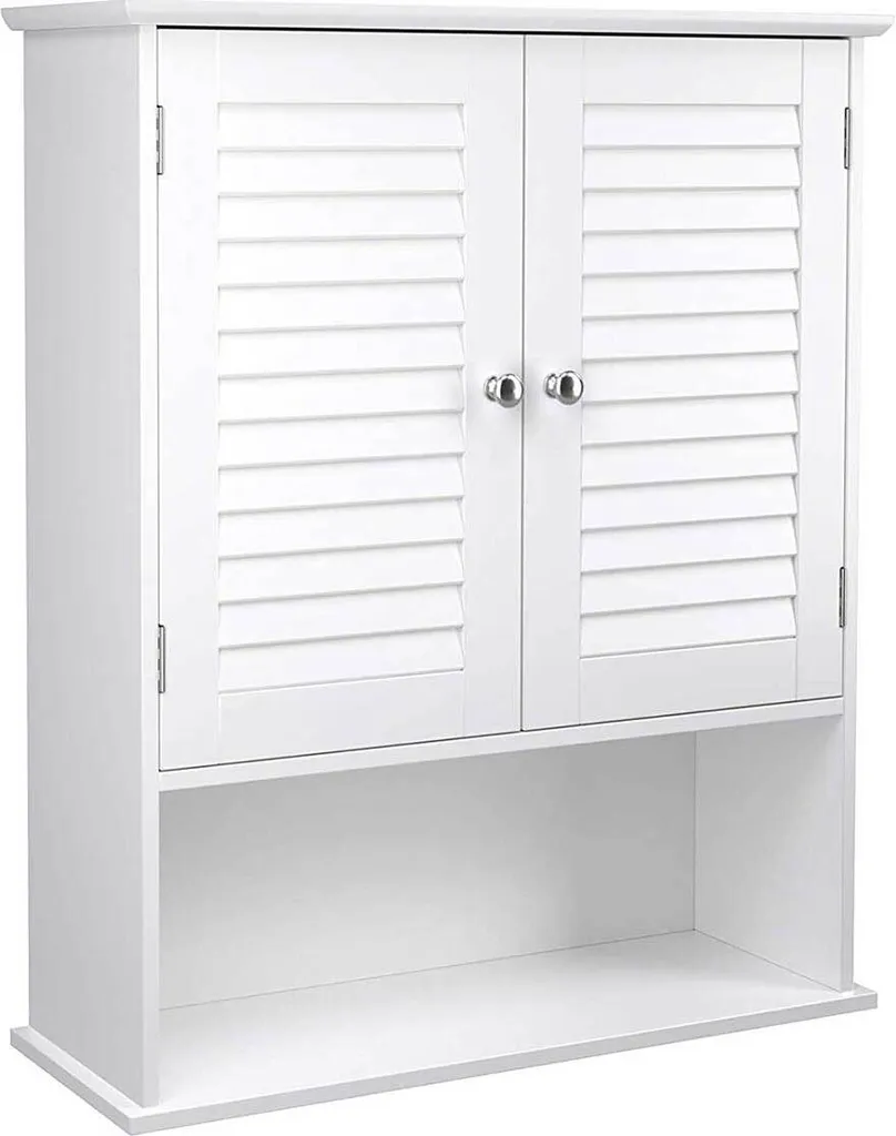 Armoire de toilette compacte blanche Valora - Petit meuble de rangement
