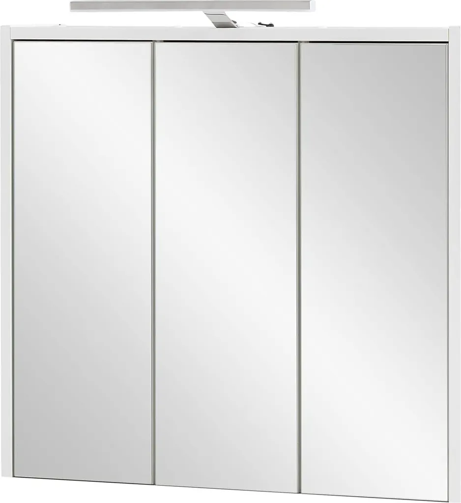Carlos armoire de toilette bois blanc 65 cm - Meuble salle de bain chic