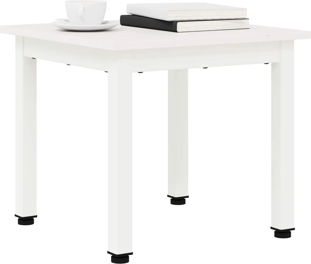 SYFAX™ Tavolino da salotto Bianco 40 x 40 x 36 cm Pino massello